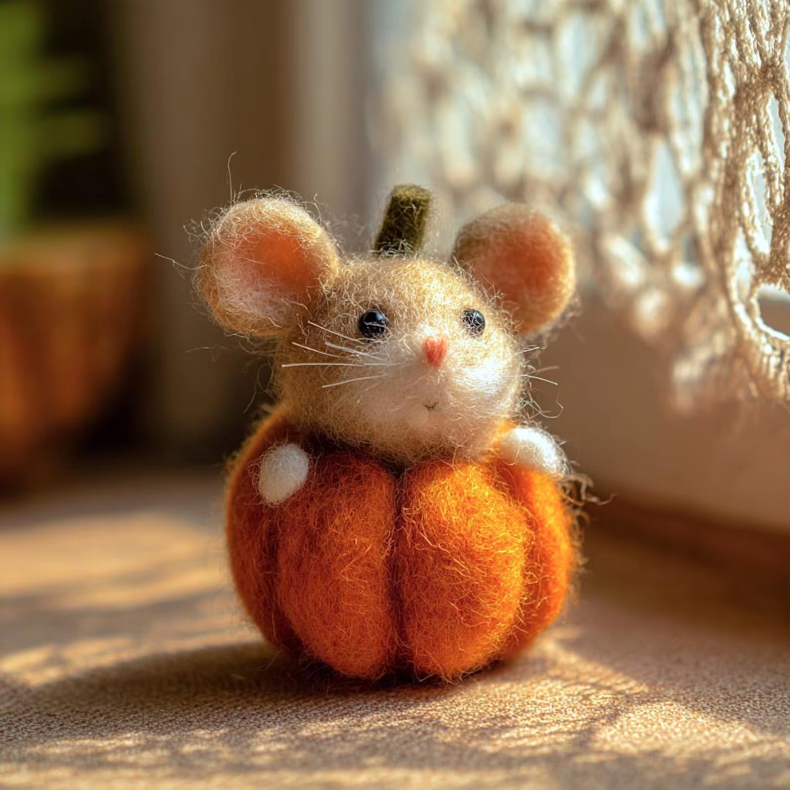 Cute Halloween pumpkin mouse