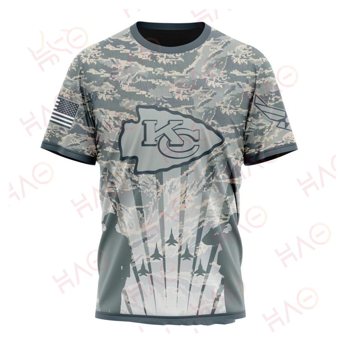 KANSAS CITY CHIEFS 3D HOODIE US AIR FORCE