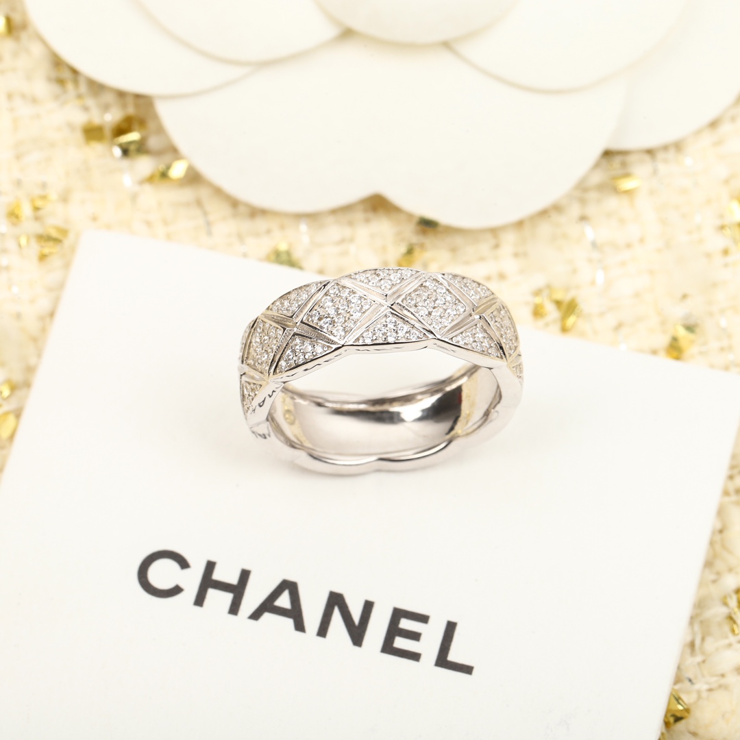 Chanel diamond narrow version full diamond ring