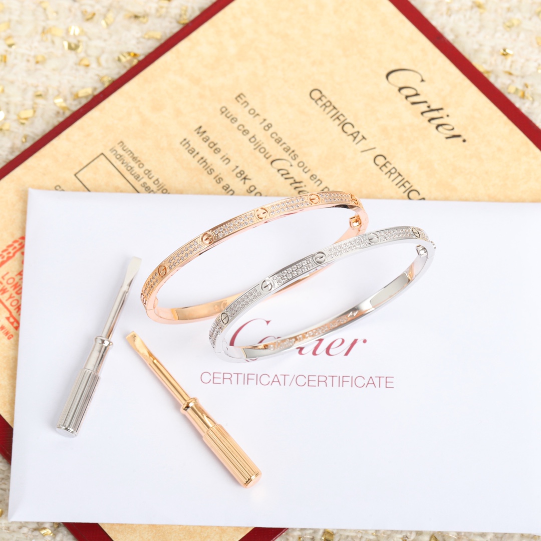 Cartier Love narrow version full diamond bracelet