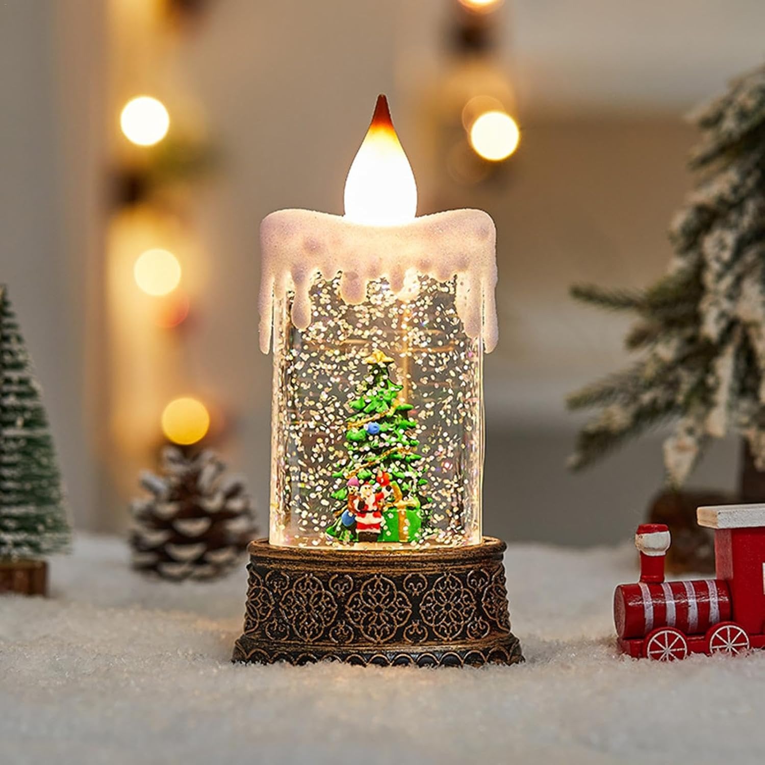 ✨Flash Sale✨Flame-Free Christmas Snowfall Candle
