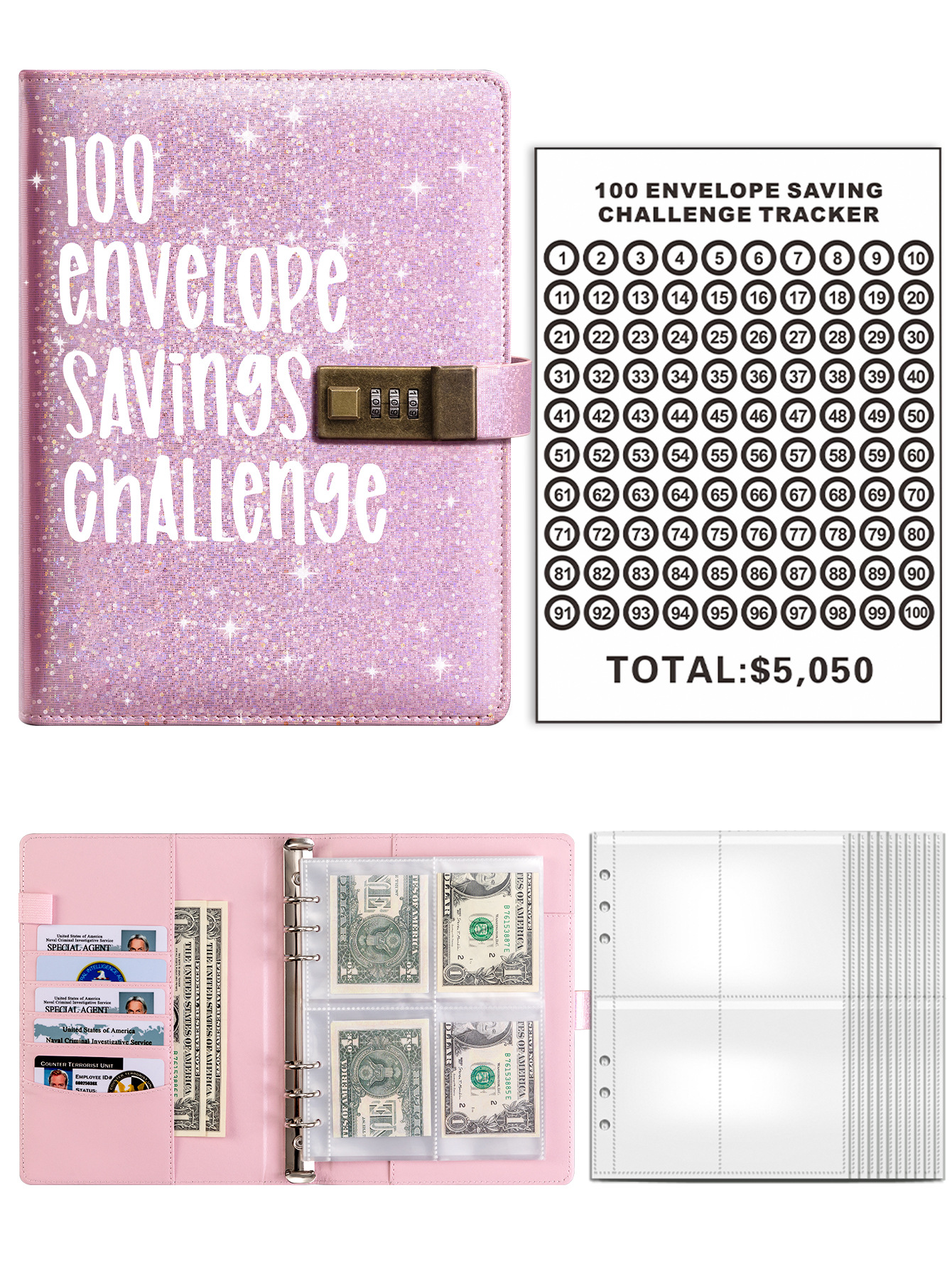 100 Envelope Challenge Cash Savings Journal: 🔥🔥（A 100-Day Money Saving and Budgeting Notebook for the Cash Envelope System）