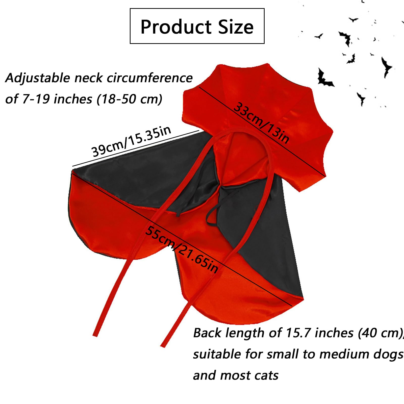 🦇Vampire Cloak Halloween Pet Cosplay🐾