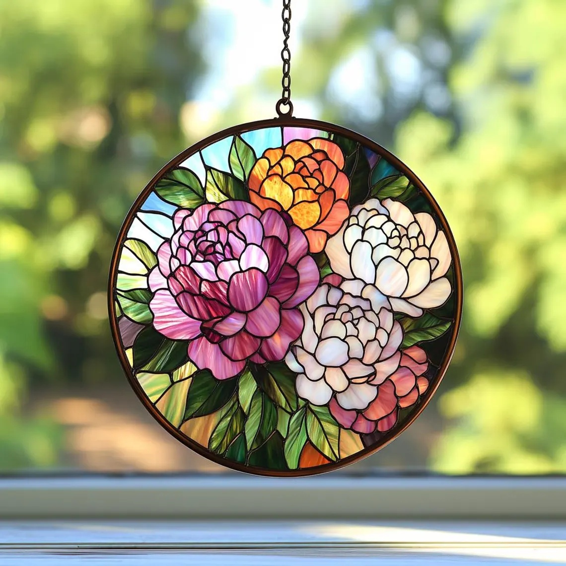 Peony Christmas Ornament