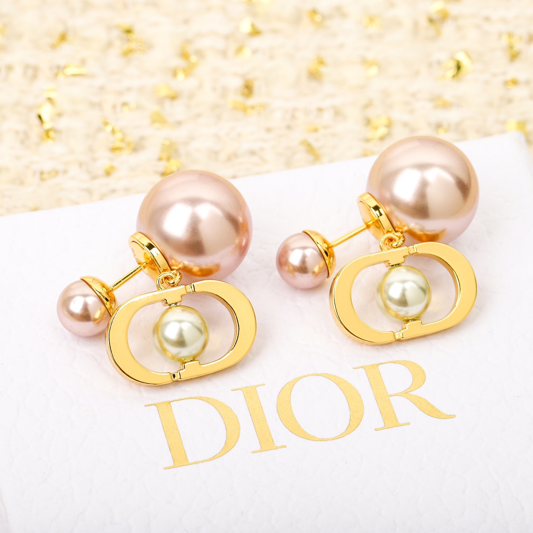 Dior CD Pearl Earrings