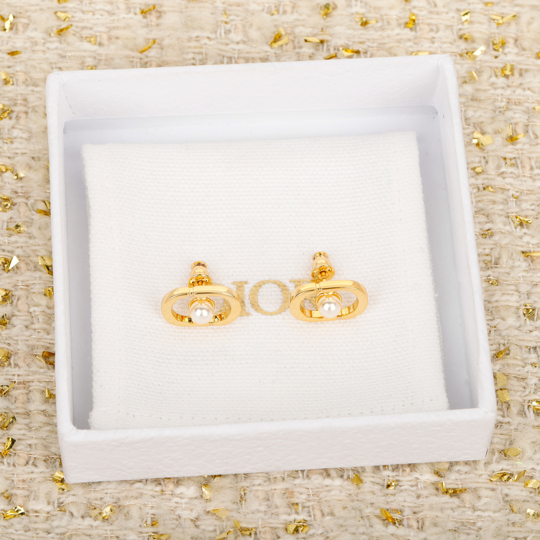 Dior CD Pearl Earrings