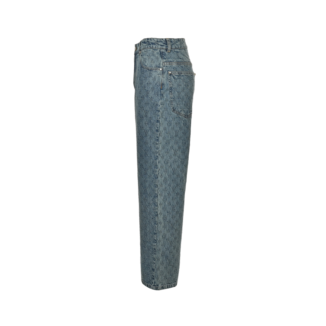 Louis Vuitton 24Fw monogram jacquard jeans