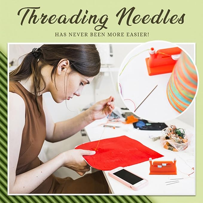 DIY simple double-sided needle threader, perfect tool for sewing needle threading