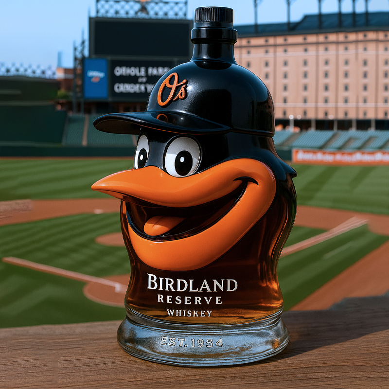 Baltimore Orioles Whiskey Bottle