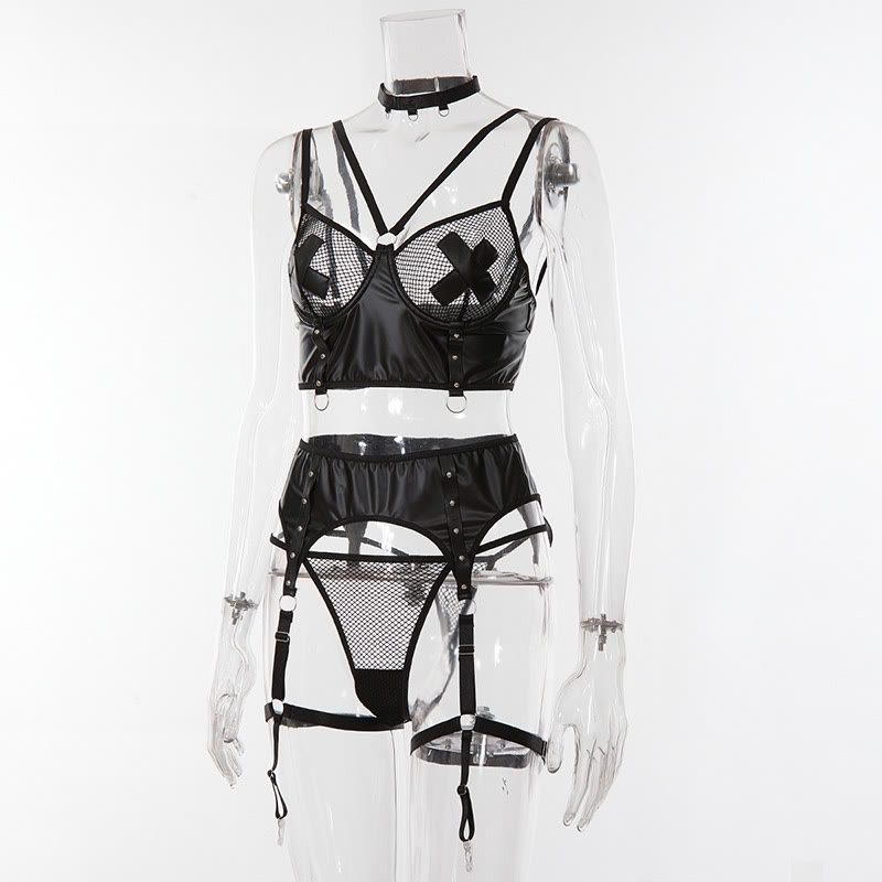 Sexy Hollow Out See-through Lingerie Set