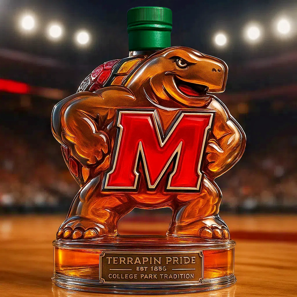 College Park Legacy Pour——Maryland Terrapins Whiskey Bottle