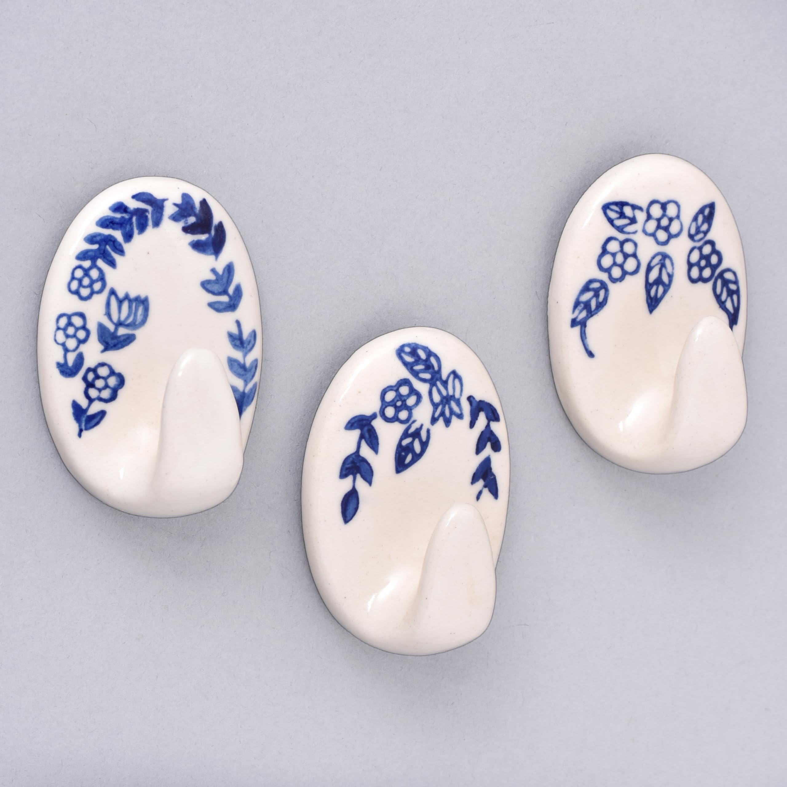 🔥Last Day 49% OFF🔥3 Pcs Handmade Premium Ceramic Boho Adhesive Wall Hooks