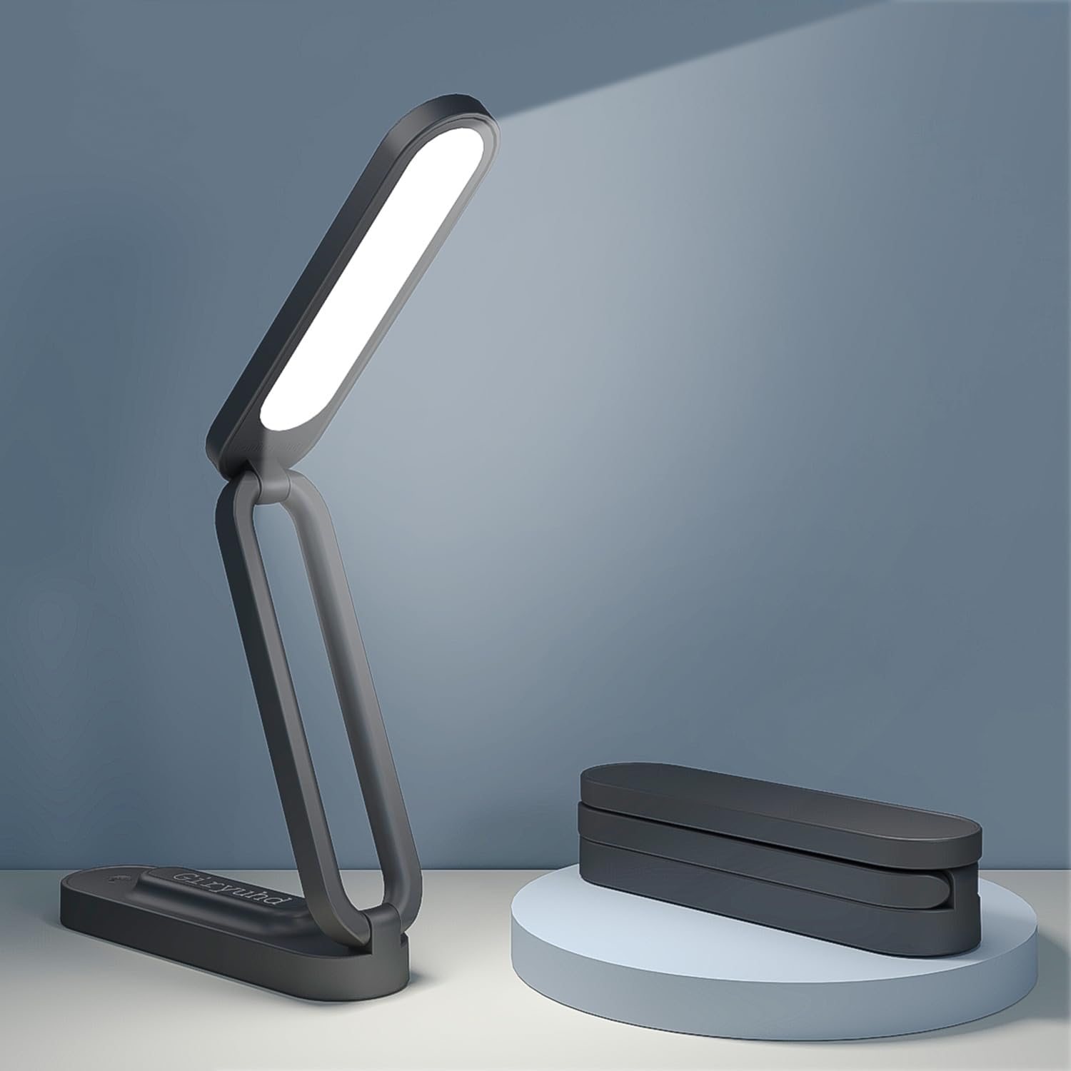 LED Desk Lamp for Office Home & Battery Operated Lamp Rechargeable Lamp Foldable & Portable Light, LED Desk Light Strip, 3 Brightness Dimmable Small Desk Lamp Wireless Reading Lamp