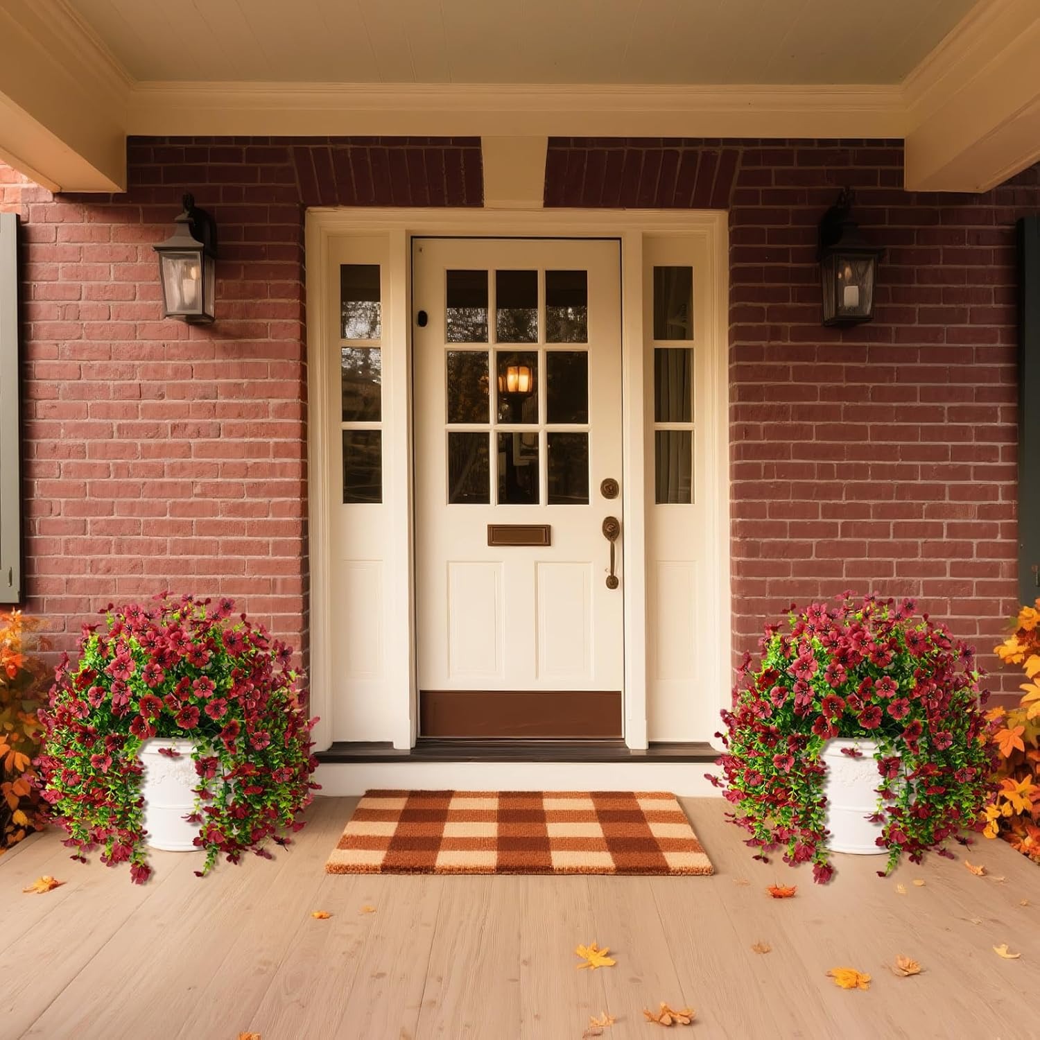 🔥LAST DAY 50% OFF🔥2 PCS Artificial Hanging Silk Fake Daisy Realistic Flowers ,UV Resistant