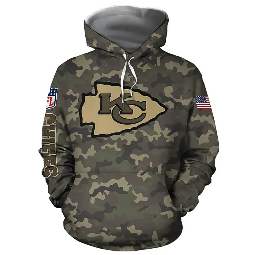 KANSAS CITY CHIEFS 3D HOODIE CAMO
