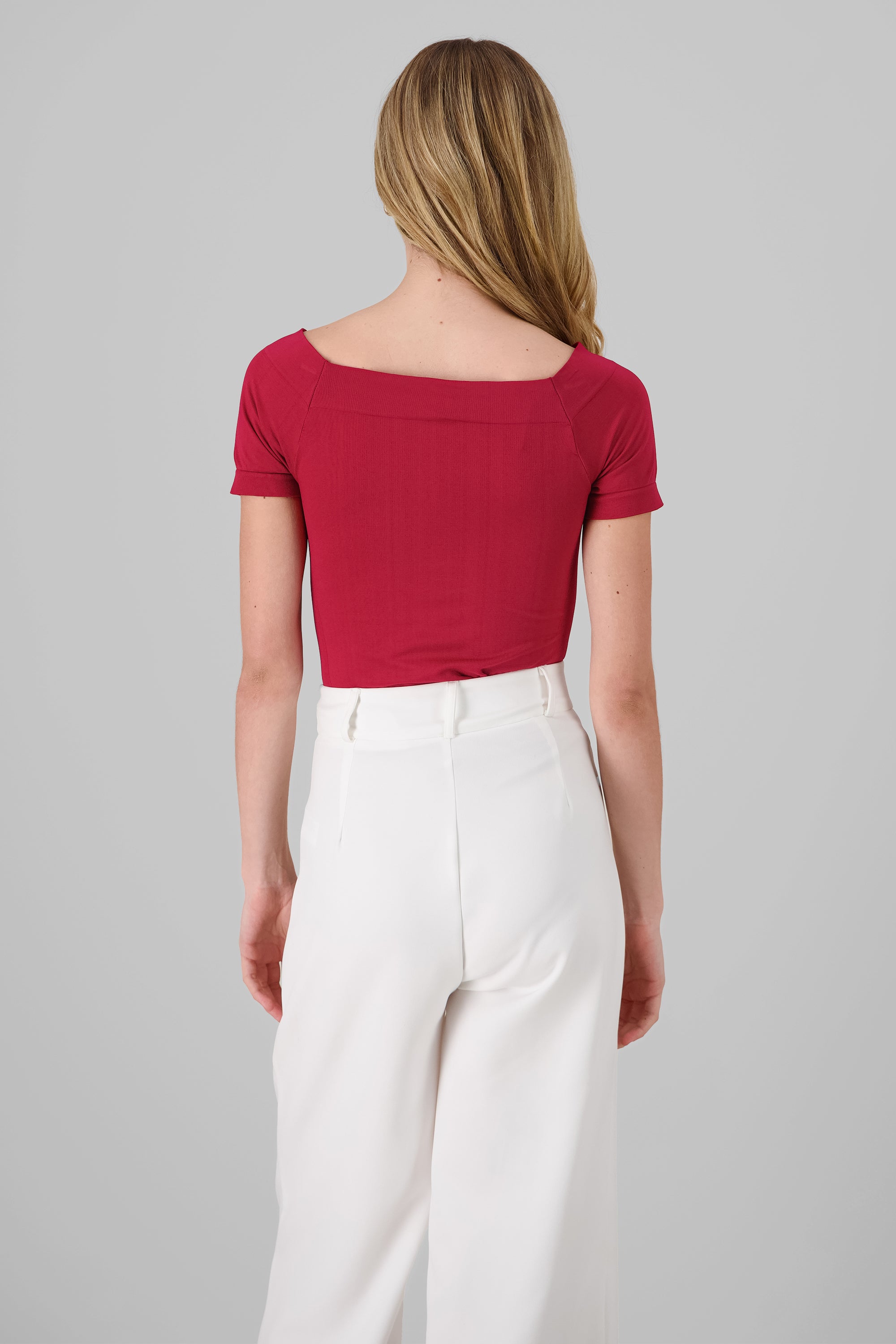 Seamless Bare Shoulder Plain Bodysuit