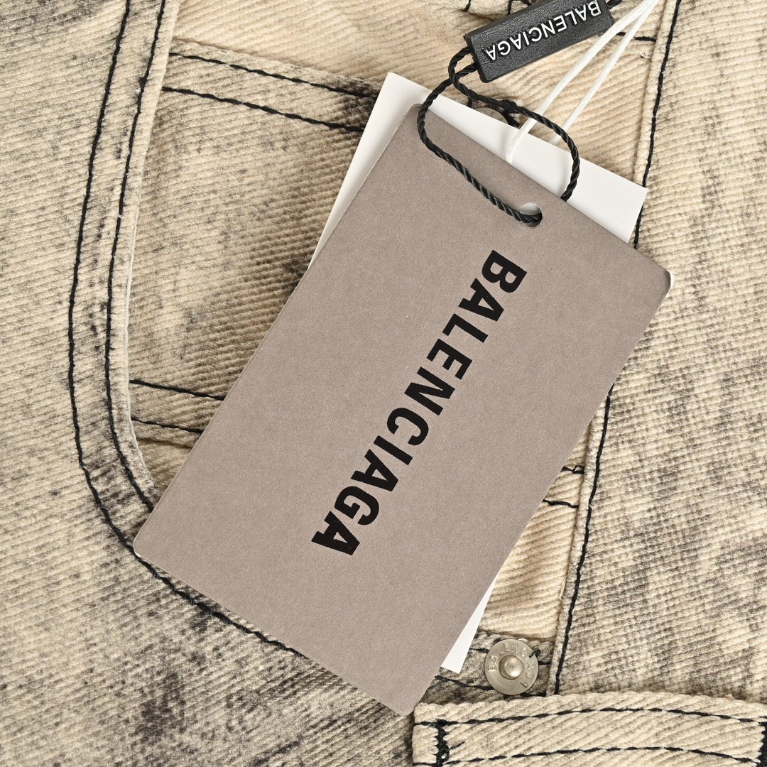 Balenciaga 24Fw washed loose wide-leg jeans