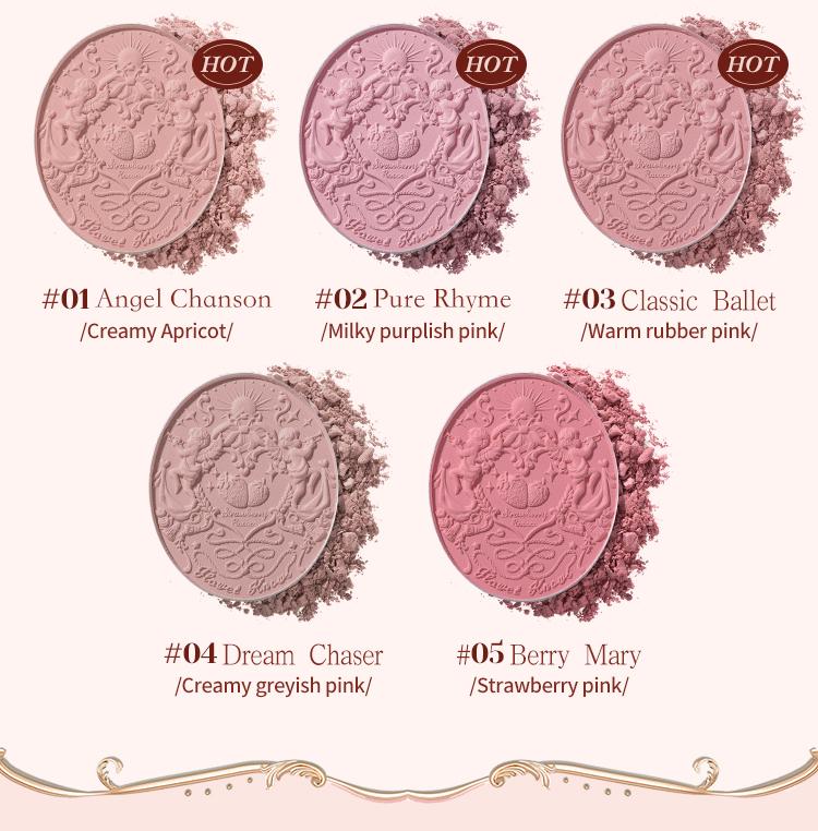 Strawberry Rococo Collection Embossed Blush