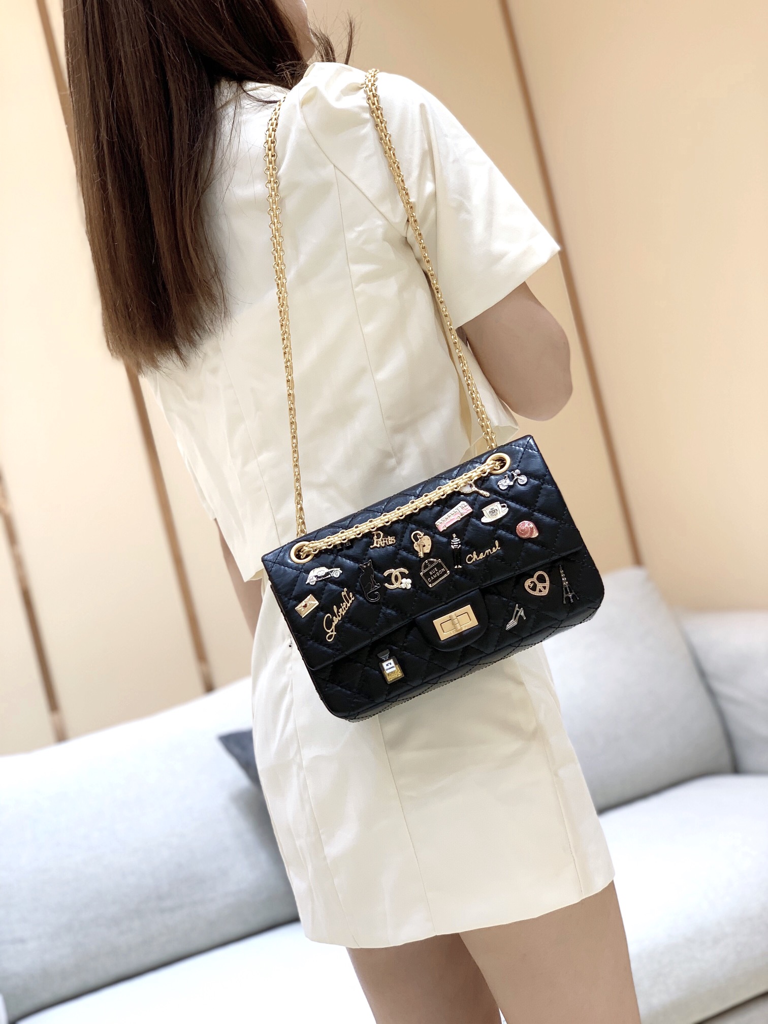 Chanel 2.55 reissue badge commemorative edition handbag