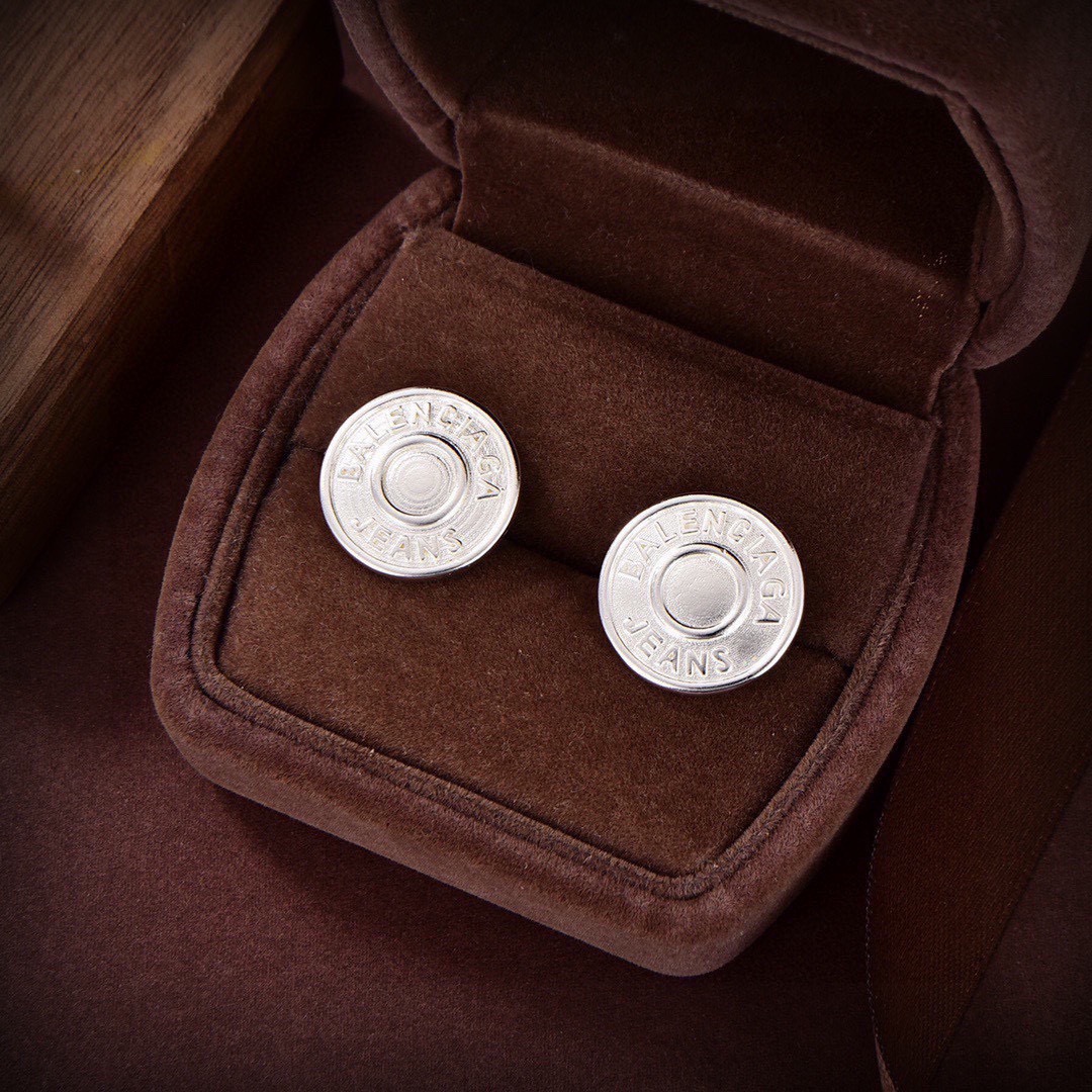 Balenciaga round earrings