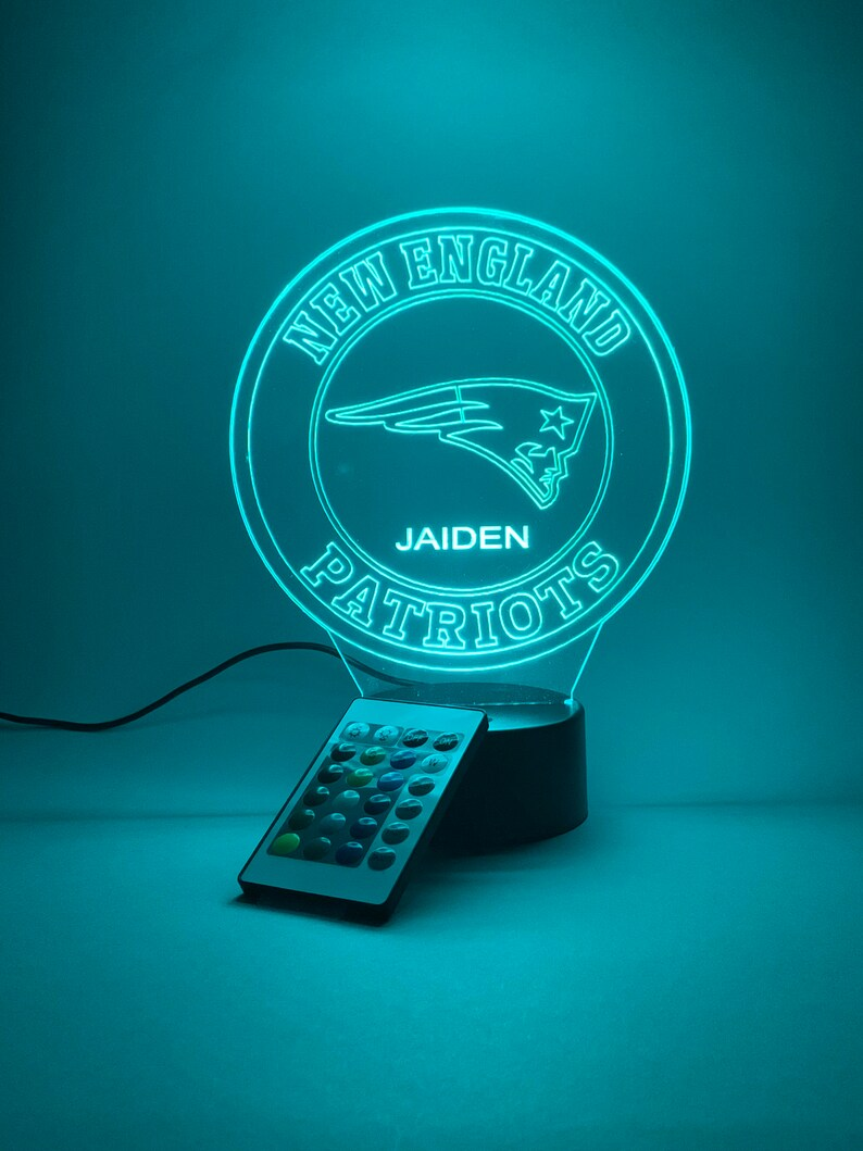 NEW ENGLAND PATRIOTS 3D LAMP PERSONALIZED