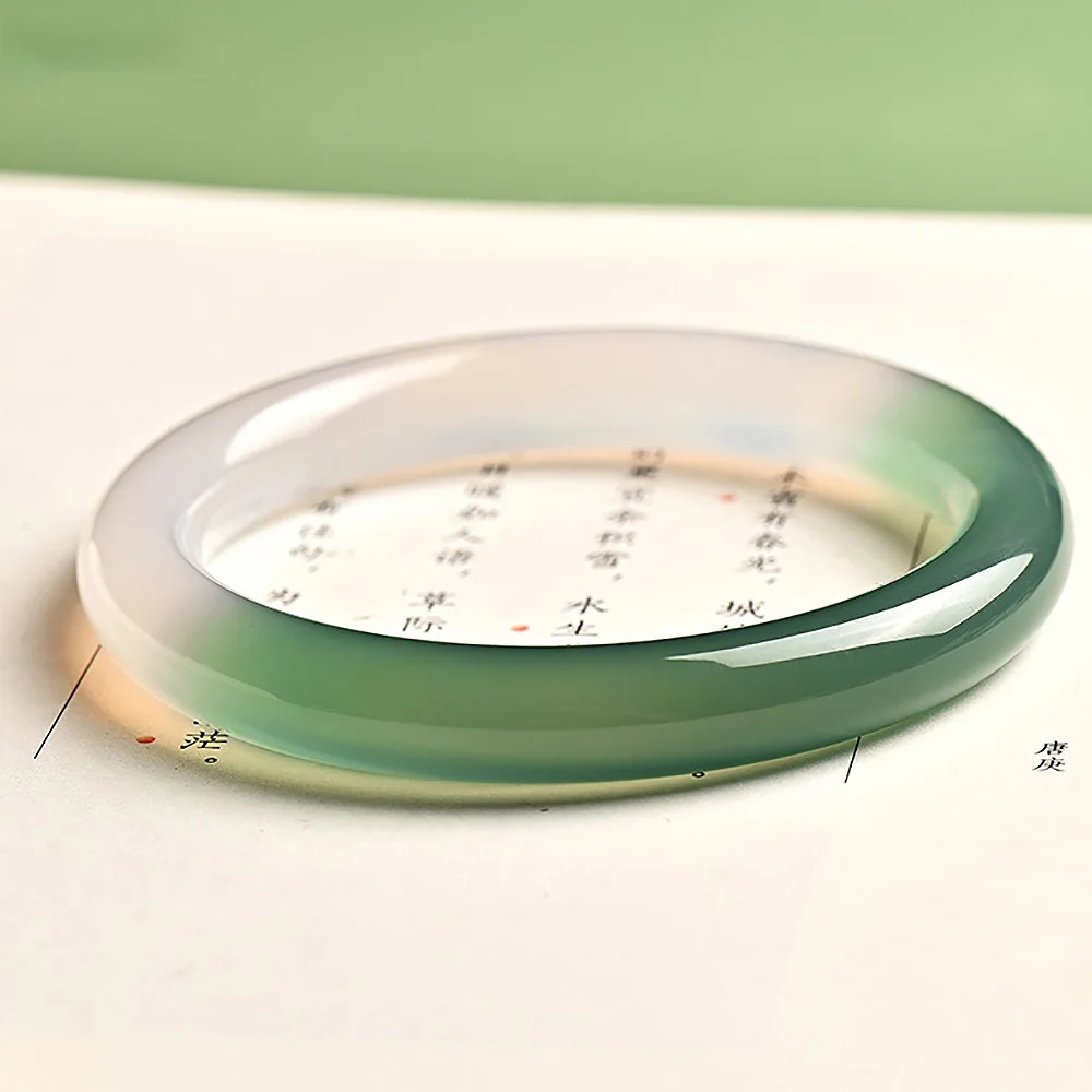 Natural Ice Green Jade Bracelet Charm Jadeite Round Bangles For Women Fine Jewelry Accessories Holiday Gifts Free Shipping