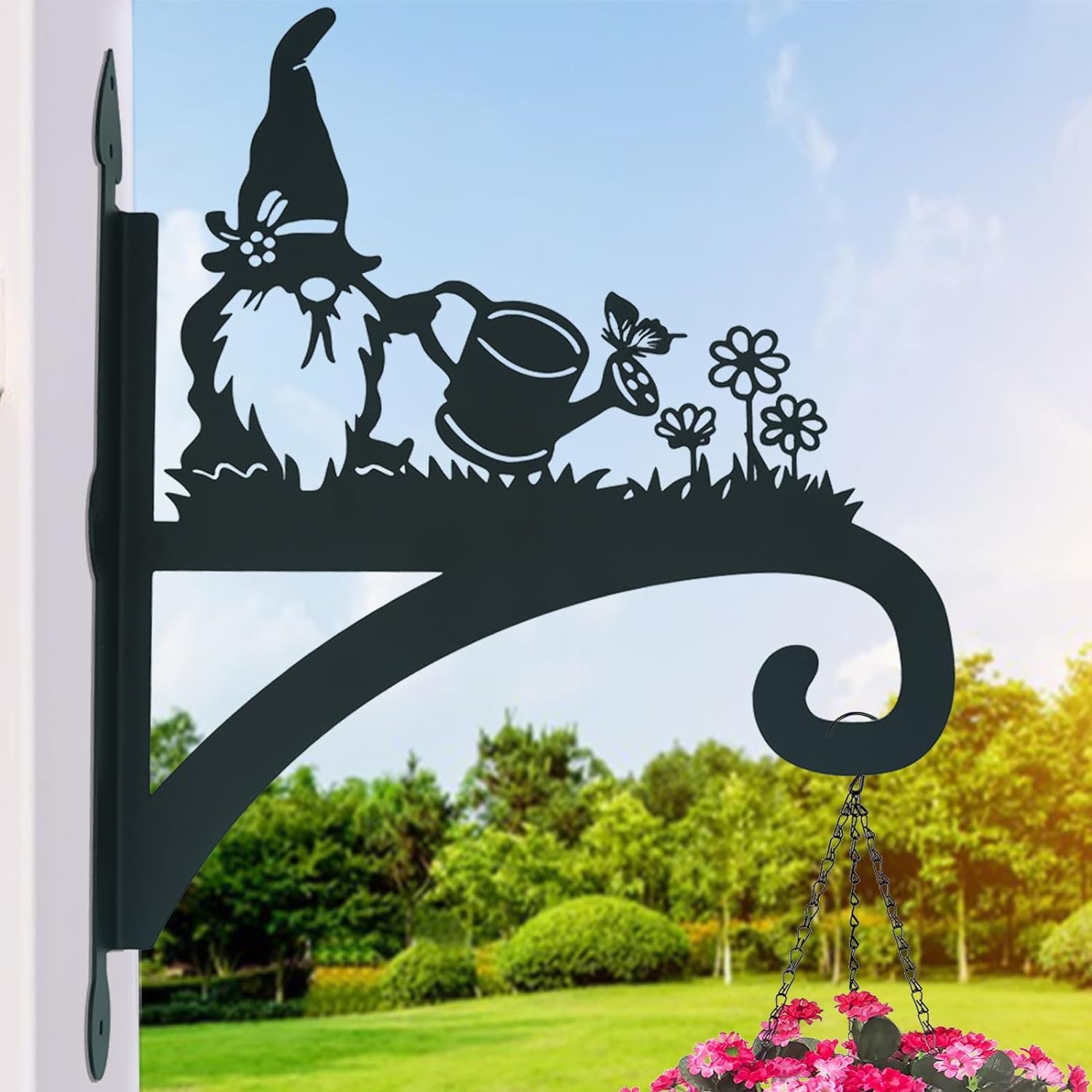 Heavy Duty Iron Animal Silhouette Hanging Brackets - Perfect for Birdfeeders, Lanterns, and Flower Baskets