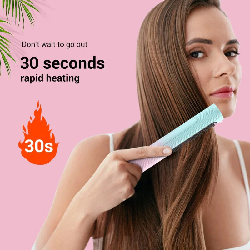 (🔥Last Day Promotion-SAVE 70% OFF)-2023 New Cordless Negative lon Hair Straightener Styling Comb