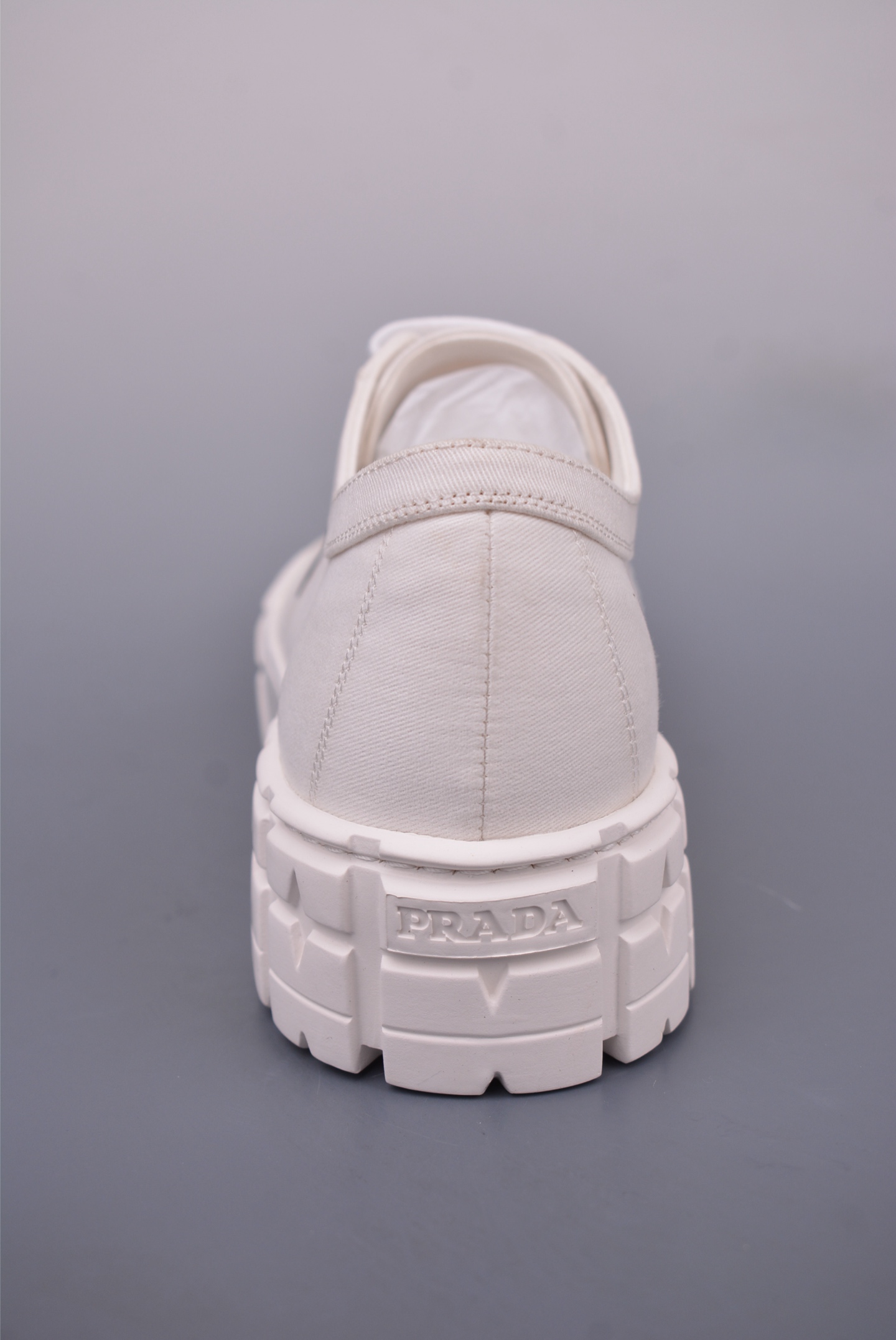 Prada Nylon Gabardine Low Sneakers Canvas White SPAZZOL