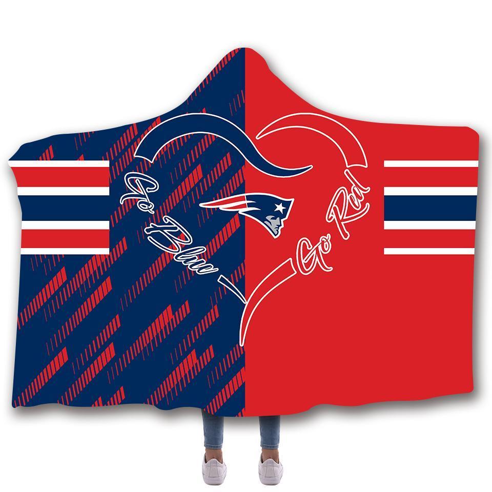 NEW ENGLAND PATRIOTS CLASSIC 3D HOODED BLANKET