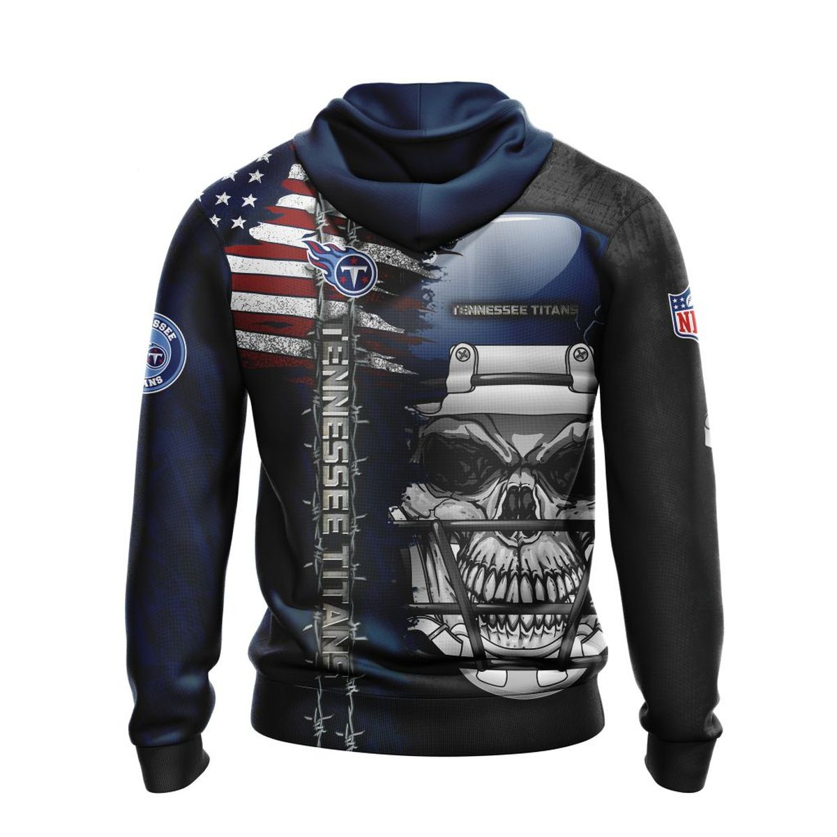 TENNESSEE TITANS 3D HOODIE SKULL0803