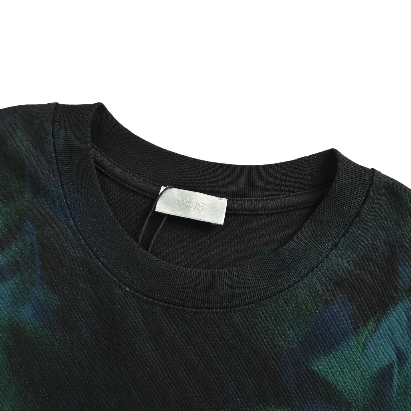 Dior 25ss hand-painted flame embroidered letter short sleeve