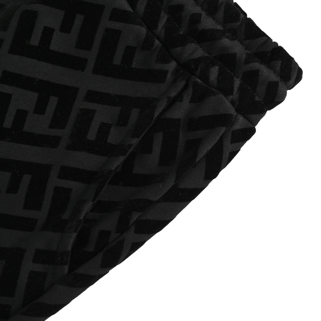 Fendi 24ss FF flocked twill lettering shorts