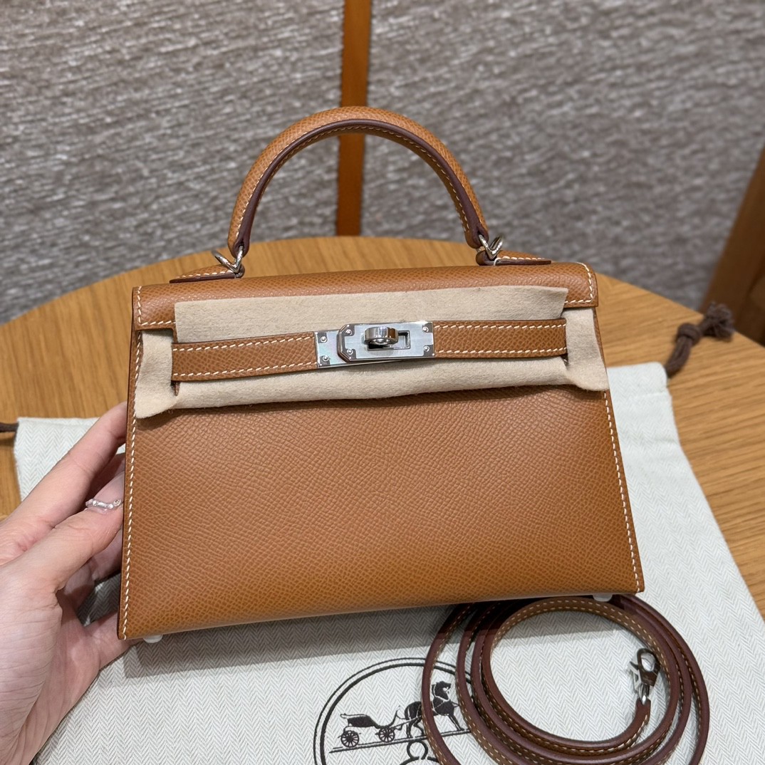 Hermes mini kelly 37Gold handbag (handmade to order)