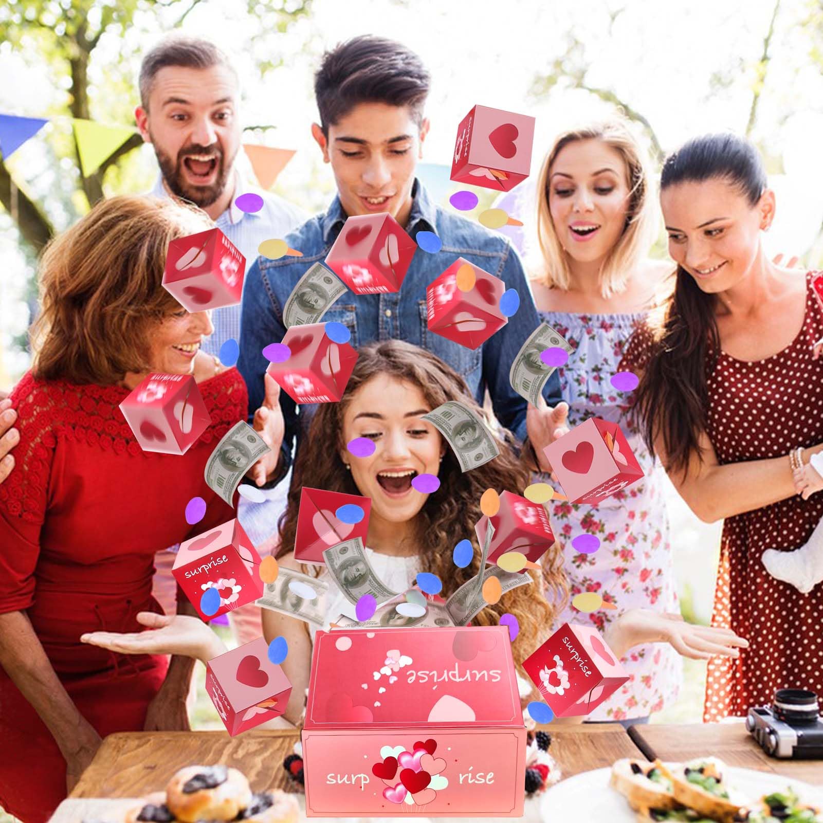 🎄2023 Christmas Sale 🎁Surprise Bouncing Gift Box With Gift Bag