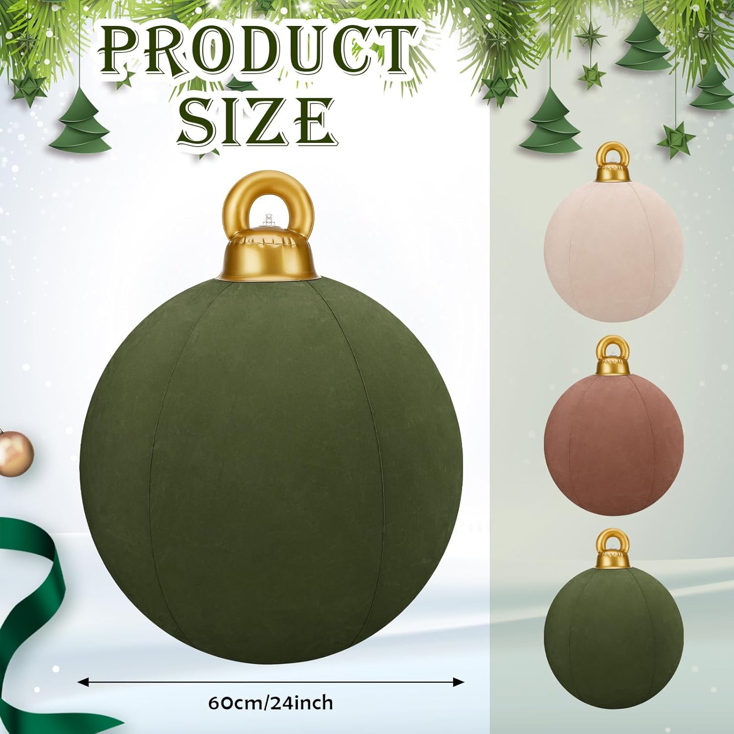 🎅2024 Christmas Promos🔥Giant Inflatable Velvet Christmas Balls