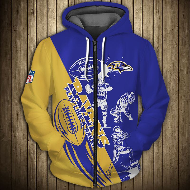 BALTIMORE RAVENS 3D HOODIE BBRR002
