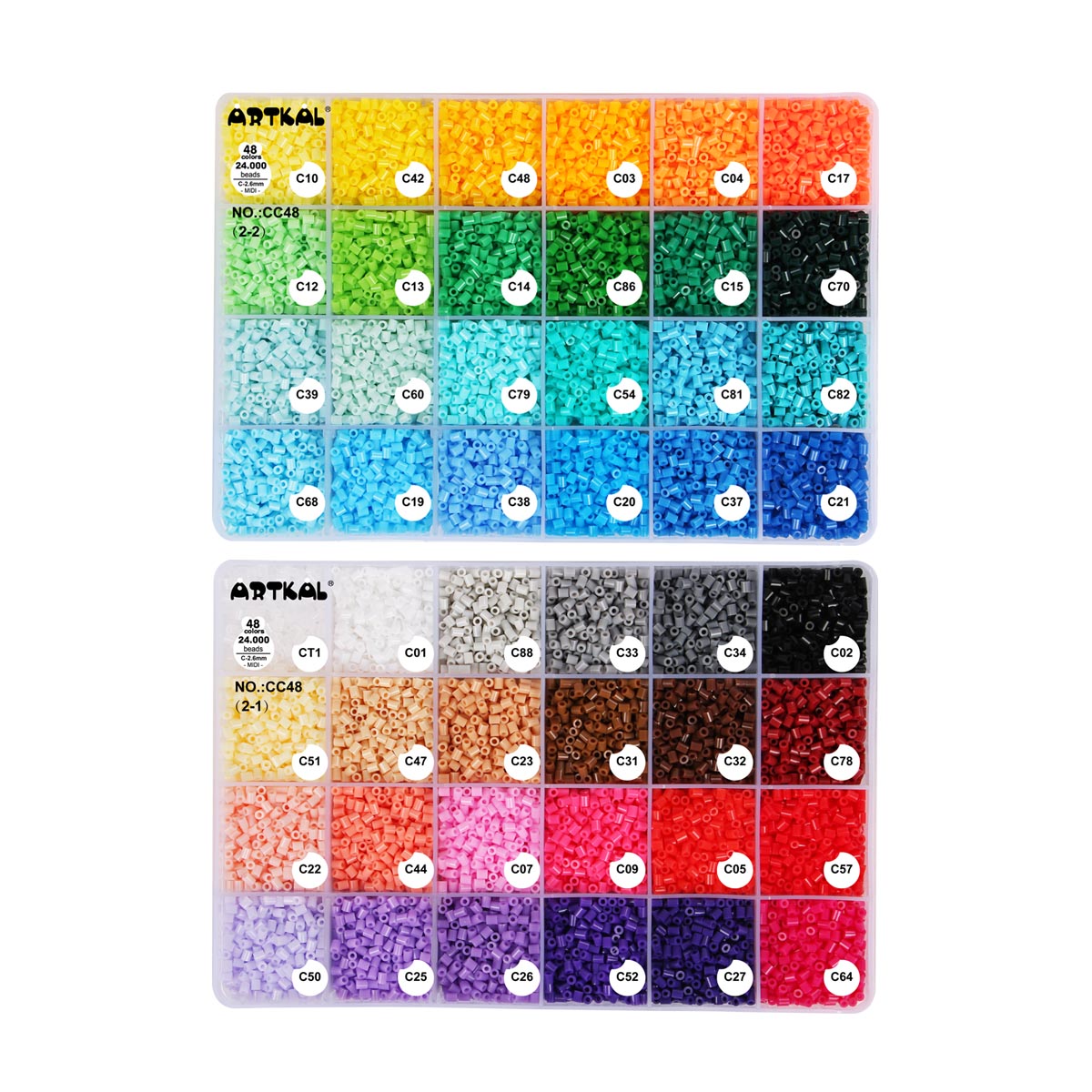 48 colors box set C-2.6mm mini Artkal beads CC48