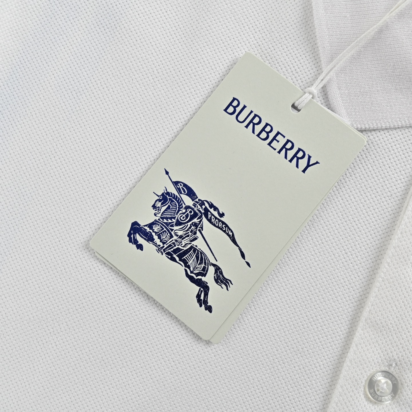 Burberry 24ss Warhorse Contrast Line Reverse Cuff Print Polo Short Sleeve