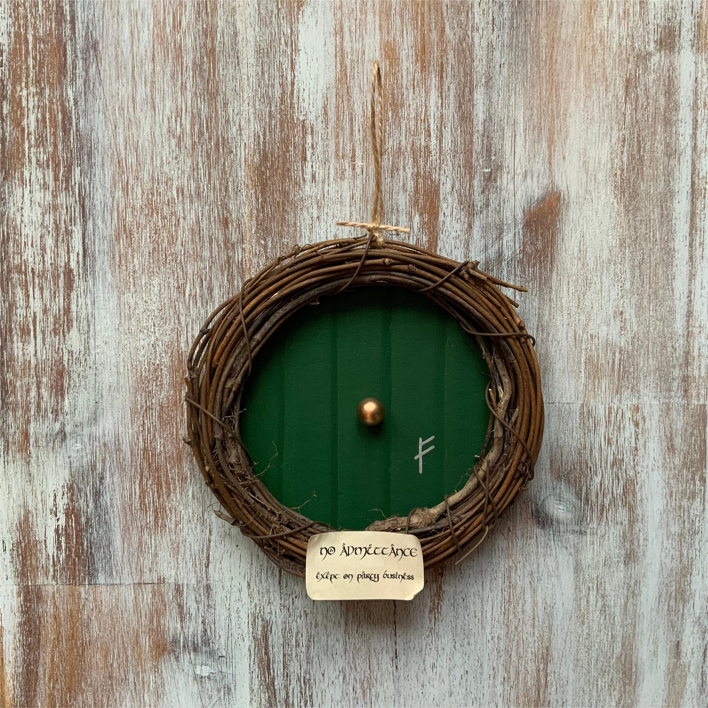 Small Hobbit Door wreath |  Funny decor