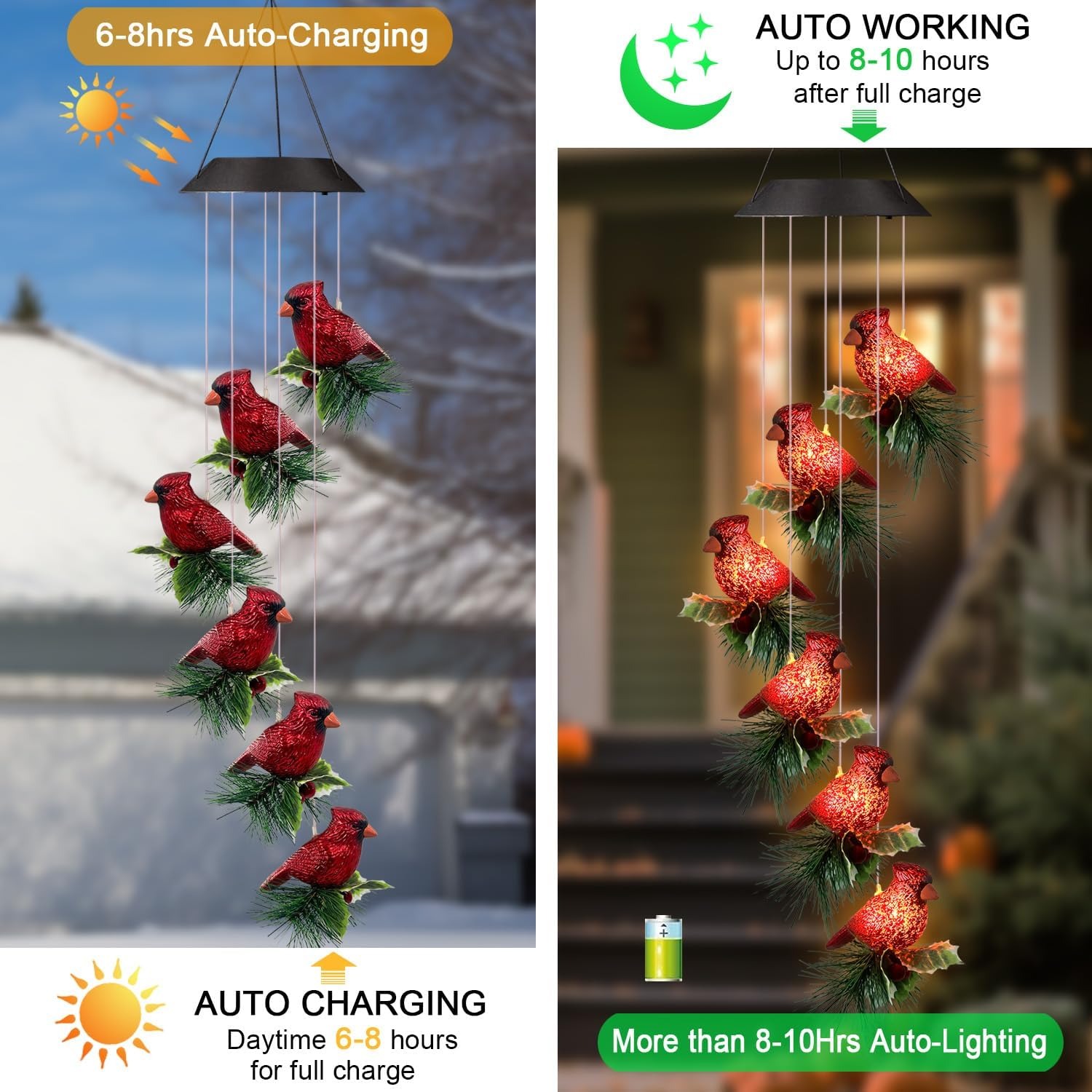 On Sale🔥Solar Cardinal Wind Chimes