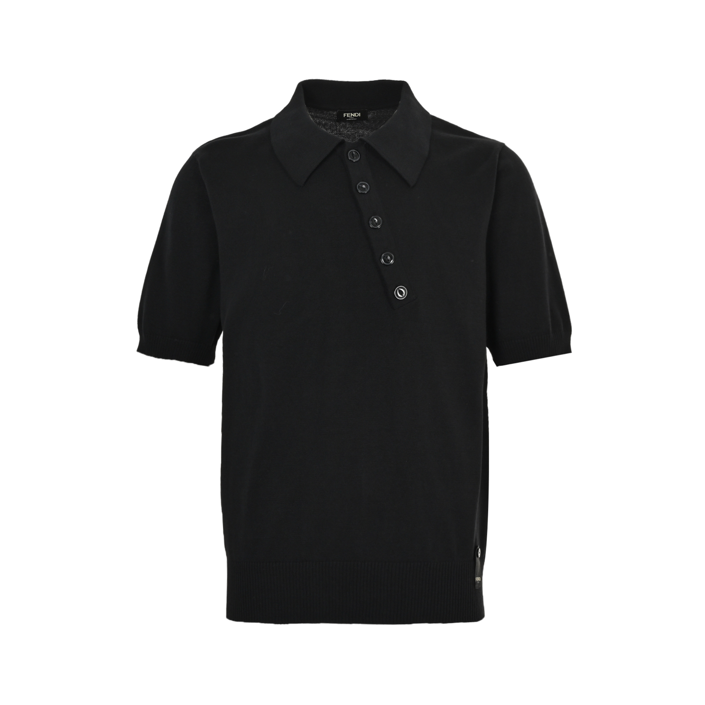 Fendi 25ss oblique button knitted Polo short sleeve