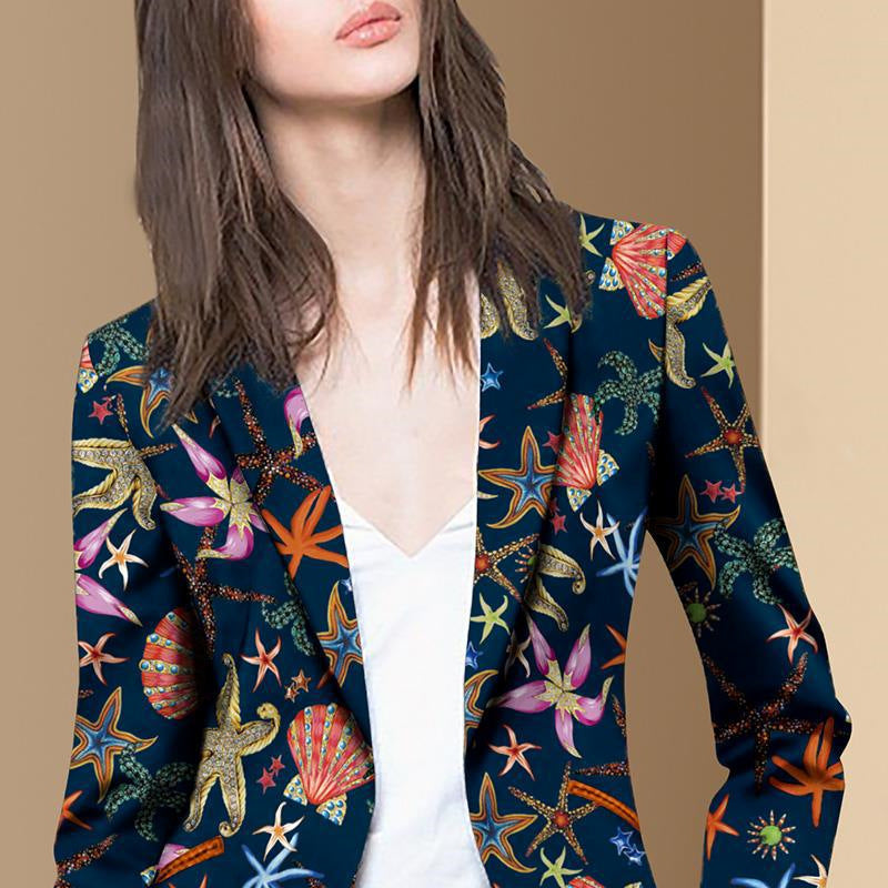 Fashion Printed Small Suit Jacket Women's Design Sense Niche Suit