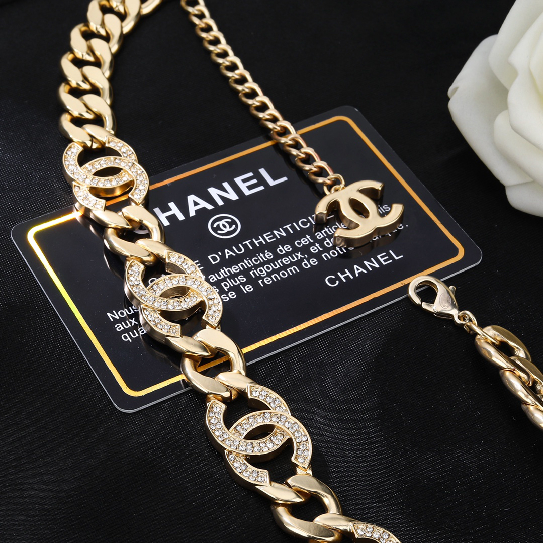 Chanel diamond chain necklace