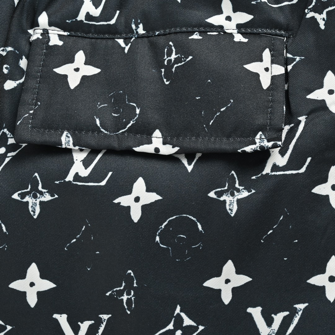 Louis Vuitton 24ss all over print monogram silk suit beach shorts