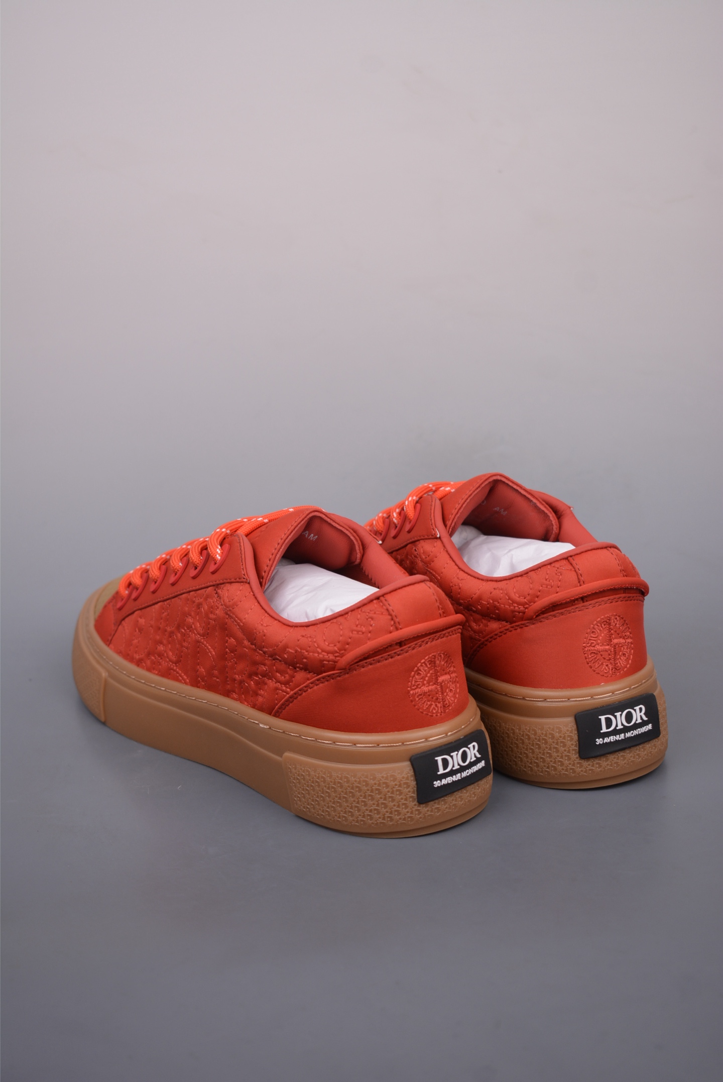 Stone Island x Dior B33 Low Top Sneakers Orange Red 3SN303ZEY2936