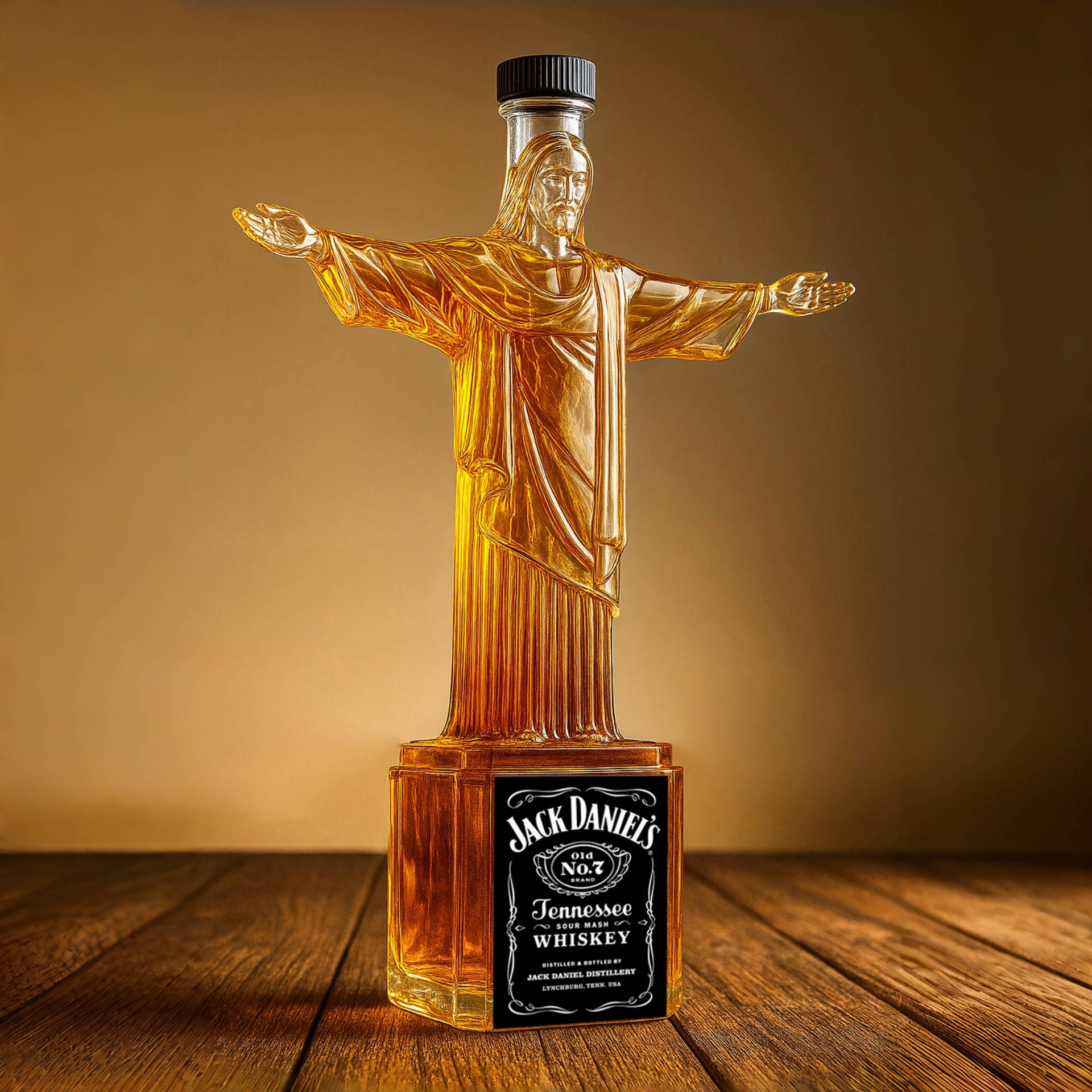Christ the Redeemer Whiskey Bottle
