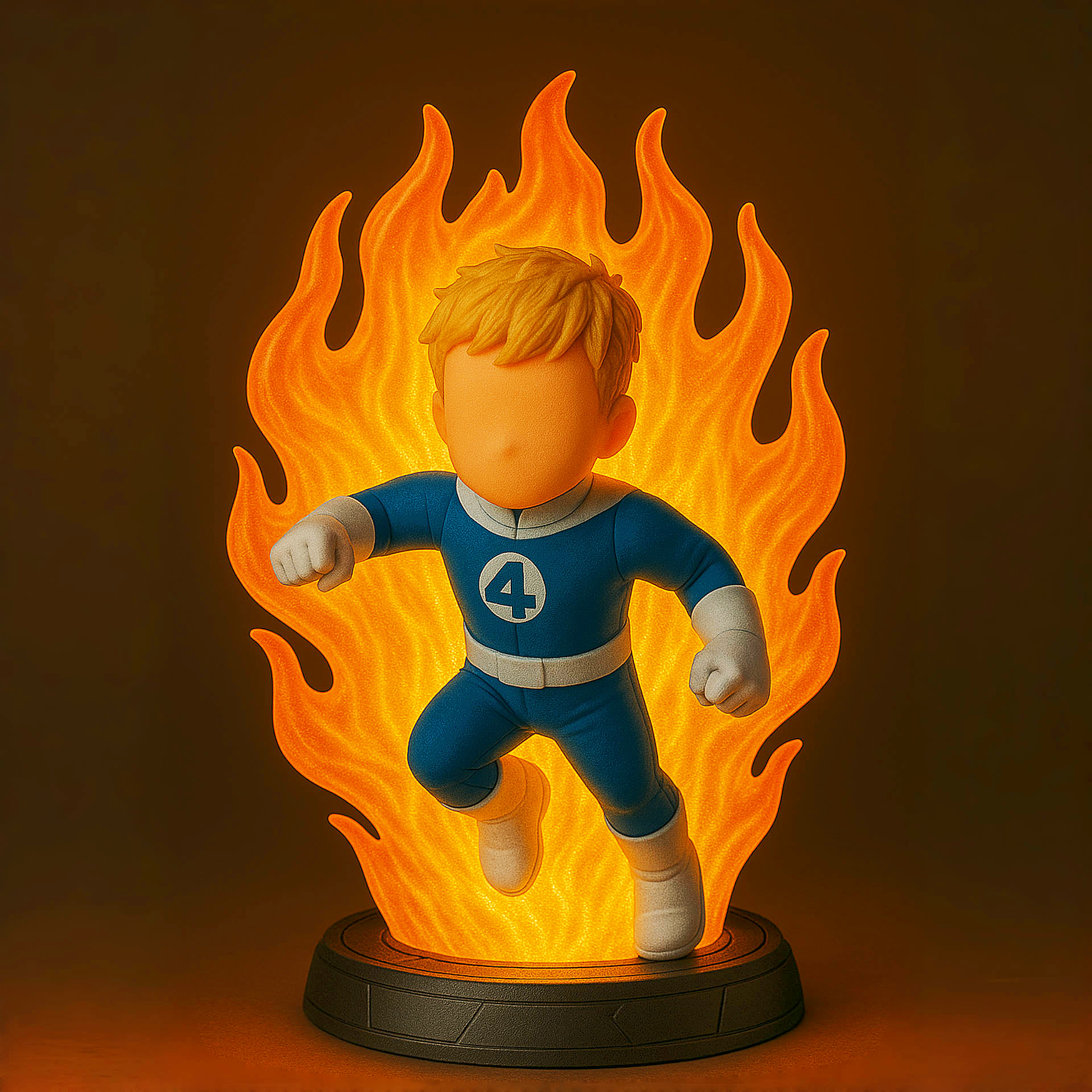 🔥 The Fantastic Four Human Torch LED Night Light
