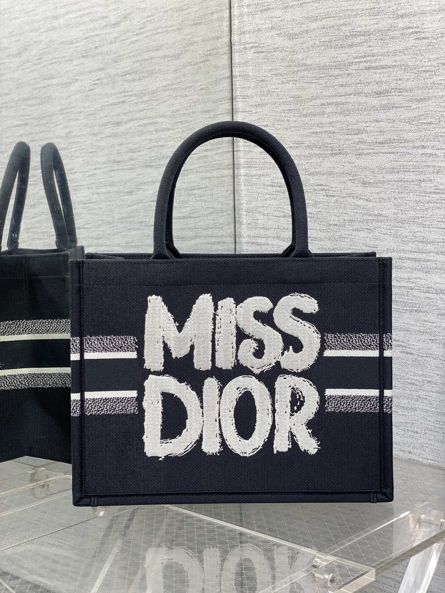Dior Miss Embroidered Tote Shopping Bag