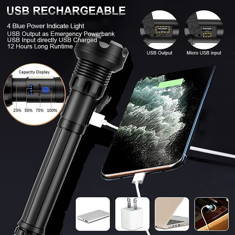 🎁Last Day Promotion- SAVE 70%🏠LED Rechargeable Tactical Laser Flashlight-Buy 2 Free VIP Shipping